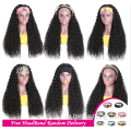 Afro Kinky Curly Stirnband halbe menschliche Haar Perücke Brasilianische Nutzschnitte ausgerichtete Haarperücken für schwarze Frauen